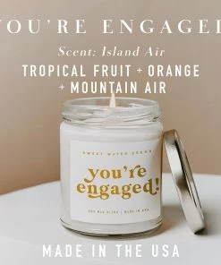 Sweet Water Decor CANDLES + REEDS You're Engaged! Soy Candle - Clear Jar - 9 Oz