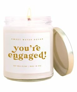 Sweet Water Decor CANDLES + REEDS You're Engaged! Soy Candle - Clear Jar - 9 Oz