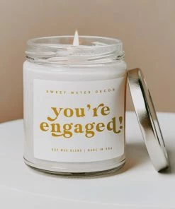 Sweet Water Decor CANDLES + REEDS You're Engaged! Soy Candle - Clear Jar - 9 Oz