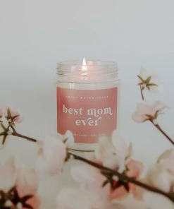 Sweet Water Decor Best Mom Ever! Soy Candle - Clear Jar - 9 Oz CANDLES + REEDS