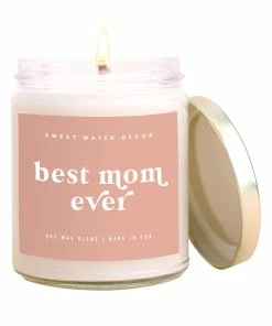 Sweet Water Decor Best Mom Ever! Soy Candle - Clear Jar - 9 Oz CANDLES + REEDS