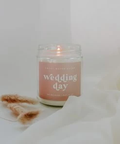 Sweet Water Decor CANDLES + REEDS Wedding Day Soy Candle - Clear Jar - 9 Oz