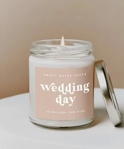 Sweet Water Decor CANDLES + REEDS Wedding Day Soy Candle - Clear Jar - 9 Oz