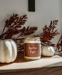 Sweet Water Decor Hello Fall Soy Candle - Clear Jar - 9 Oz CANDLES + REEDS