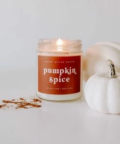 Sweet Water Decor Pumpkin Spice Soy Candle - Clear Jar - 9 Oz
