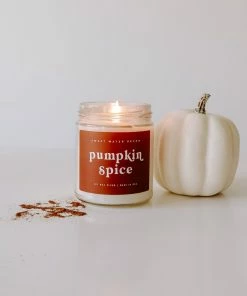 Sweet Water Decor Pumpkin Spice Soy Candle - Clear Jar - 9 Oz