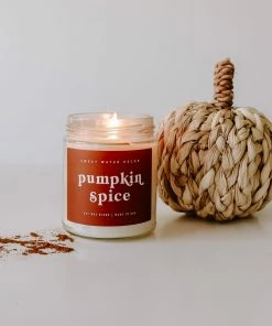 Sweet Water Decor Pumpkin Spice Soy Candle - Clear Jar - 9 Oz
