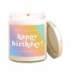 Sweet Water Decor CANDLES + REEDS Happy Birthday Soy Candle - Clear Jar - 9 Oz