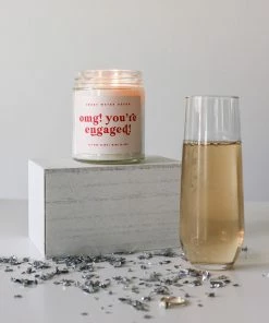 Sweet Water Decor CANDLES + REEDS OMG! You're Engaged! Soy Candle - Clear Jar - 9 Oz
