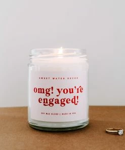 Sweet Water Decor CANDLES + REEDS OMG! You're Engaged! Soy Candle - Clear Jar - 9 Oz