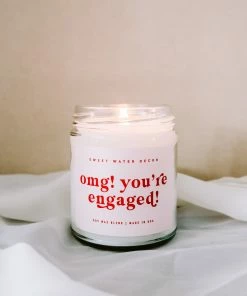 Sweet Water Decor CANDLES + REEDS OMG! You're Engaged! Soy Candle - Clear Jar - 9 Oz