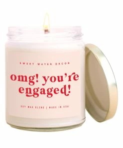 Sweet Water Decor CANDLES + REEDS OMG! You're Engaged! Soy Candle - Clear Jar - 9 Oz