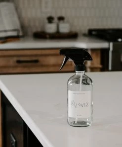 Sweet Water Decor SPRAY BOTTLES 16oz Clear Glass Thieves Spray Bottle - White Label