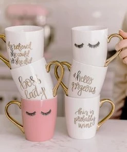 Sweet Water Decor Boss Lady Gold Coffee Mug HOME + KITCHEN