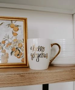 Sweet Water Decor HOME + KITCHEN Hello Gorgeous Gold Coffee Mug