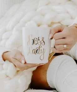 Sweet Water Decor Boss Lady Gold Coffee Mug HOME + KITCHEN