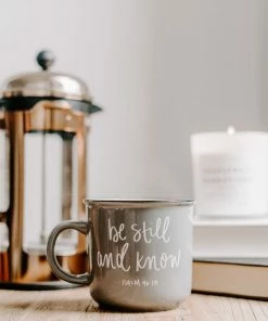 Sweet Water Decor HOME + KITCHEN Be Still And Know Psalm 46:10 Scripture Campfire Coffee Mug