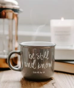 Sweet Water Decor HOME + KITCHEN Be Still And Know Psalm 46:10 Scripture Campfire Coffee Mug