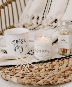 Sweet Water Decor Spa Day Soy Candle - Clear Jar - 9 Oz