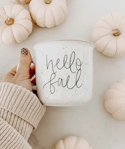 Sweet Water Decor Hello Fall Rustic Campfire Coffee Mug