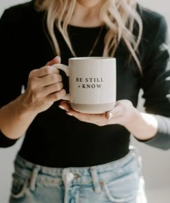 Sweet Water Decor HOME + KITCHEN Be Still And Know Stoneware Coffee Mug