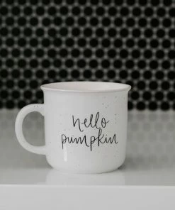 Sweet Water Decor Hello Pumpkin Rustic Campfire Coffee Mug HOME + KITCHEN
