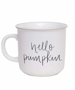 Sweet Water Decor Hello Pumpkin Rustic Campfire Coffee Mug HOME + KITCHEN