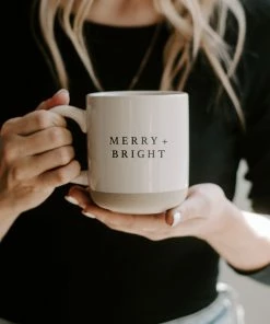 Sweet Water Decor HOME + KITCHEN Merry And Bright Stoneware Coffee Mug