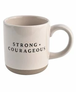 Sweet Water Decor Strong And Courageous Stoneware Coffee Mug HOME + KITCHEN