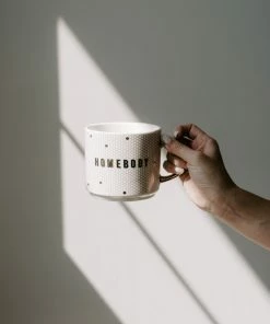 Sweet Water Decor Homebody - White + Gold Honeycomb Tile Coffee Mug