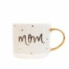 Sweet Water Decor Mom - White + Gold Honeycomb Tile Coffee Mug