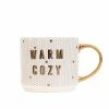 Sweet Water Decor HOME + KITCHEN Warm And Cozy - White + Gold Honeycomb Tile Coffee Mug