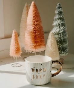 Sweet Water Decor HOME + KITCHEN Warm And Cozy - White + Gold Honeycomb Tile Coffee Mug