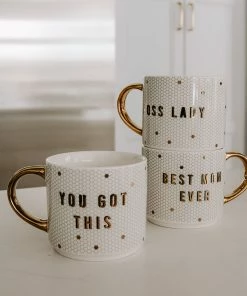 Buy β¨ Sweet Water Decor Boss Lady - White + Gold Honeycomb Tile Coffee Mug HOME + KITCHEN π 9 Sweet Water Decor Boss Lady - White + Gold Honeycomb Tile Coffee Mug HOME + KITCHEN
