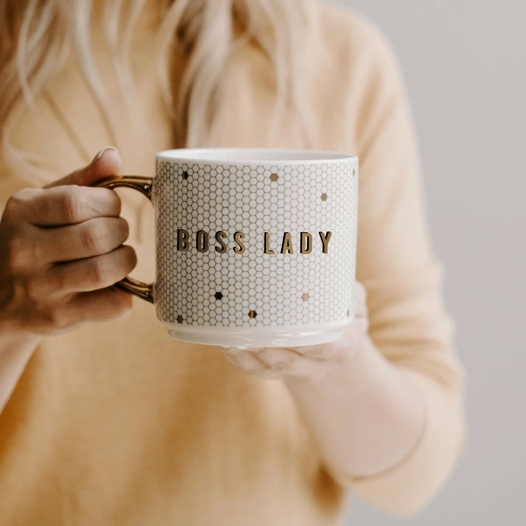 Buy β¨ Sweet Water Decor Boss Lady - White + Gold Honeycomb Tile Coffee Mug HOME + KITCHEN π 4 Sweet Water Decor Boss Lady - White + Gold Honeycomb Tile Coffee Mug HOME + KITCHEN
