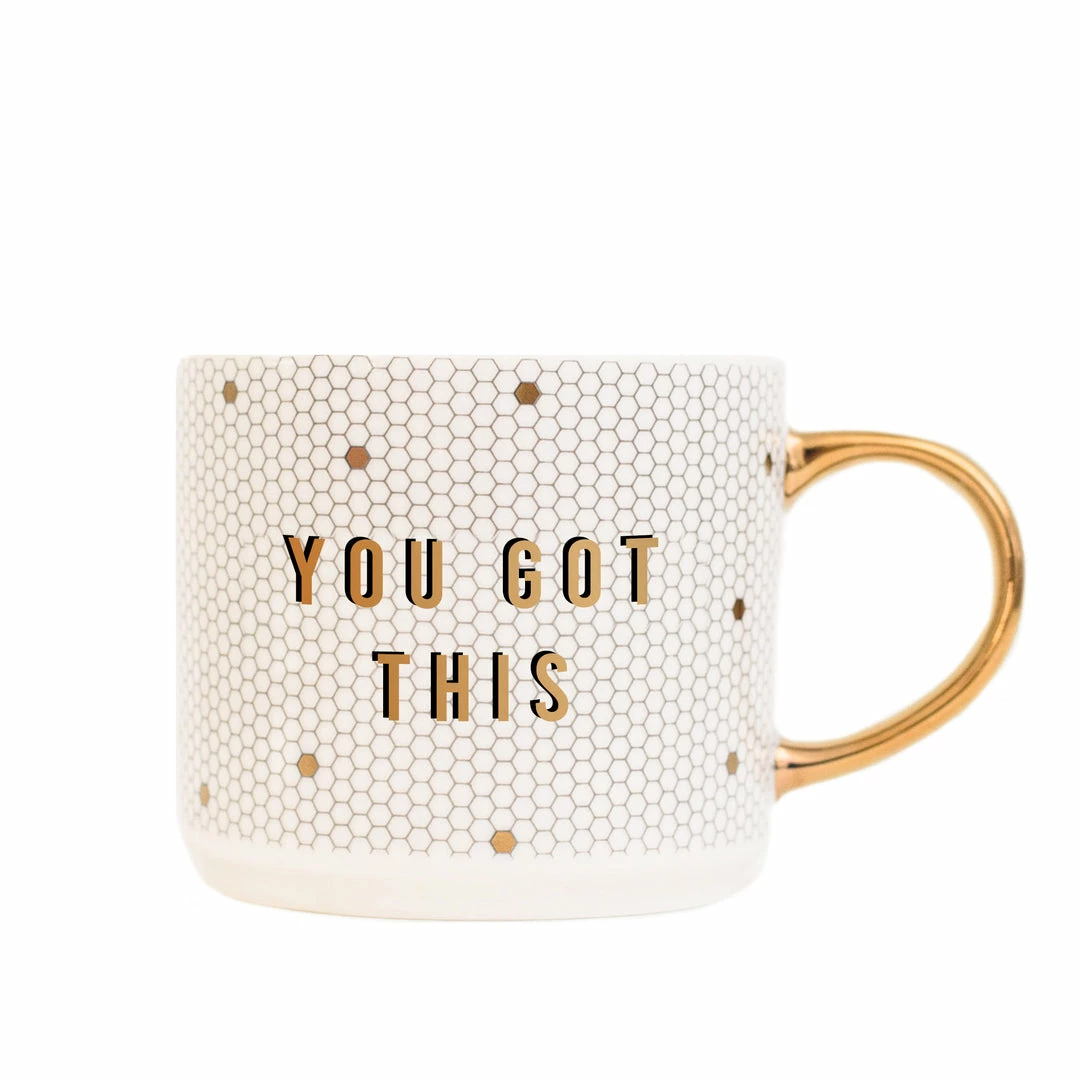 Best reviews of 𧨠Sweet Water Decor You Got This - White + Gold Honeycomb Tile Coffee Mug π 1 Sweet Water Decor You Got This - White + Gold Honeycomb Tile Coffee Mug