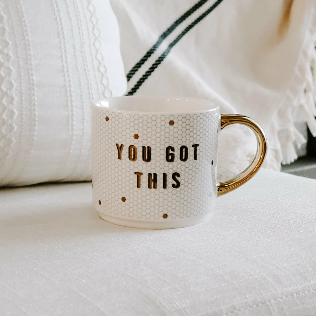 Best reviews of 𧨠Sweet Water Decor You Got This - White + Gold Honeycomb Tile Coffee Mug π 4 Sweet Water Decor You Got This - White + Gold Honeycomb Tile Coffee Mug