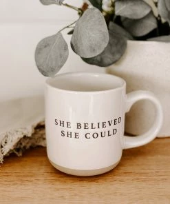 Sweet Water Decor She Believed She Could Stoneware Coffee Mug HOME + KITCHEN