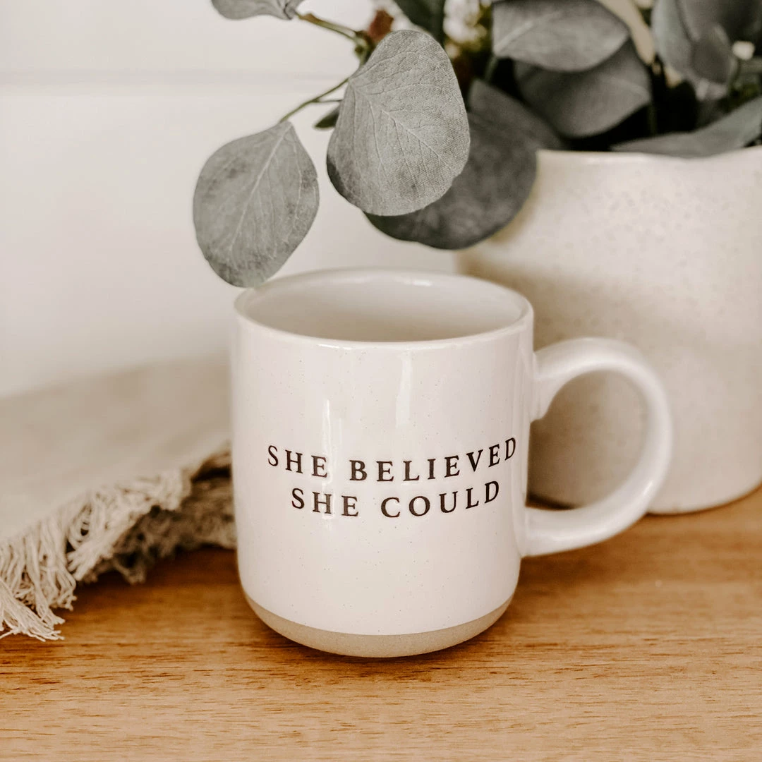 Hot Sale π Sweet Water Decor She Believed She Could Stoneware Coffee Mug HOME + KITCHEN β 2 Sweet Water Decor She Believed She Could Stoneware Coffee Mug HOME + KITCHEN