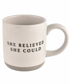 Sweet Water Decor She Believed She Could Stoneware Coffee Mug HOME + KITCHEN