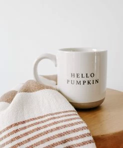 Sweet Water Decor Hello Pumpkin Stoneware Coffee Mug HOME + KITCHEN