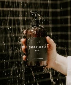 Sweet Water Decor 16oz Amber Plastic Conditioner Dispenser - Black Label