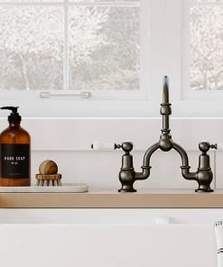 Sweet Water Decor 16oz Amber Glass Hand Soap Dispenser - Black Label SOAP DISPENSERS