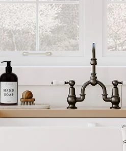 Sweet Water Decor SOAP DISPENSERS 16oz Amber Plastic Hand Soap Dispenser - White Text Label