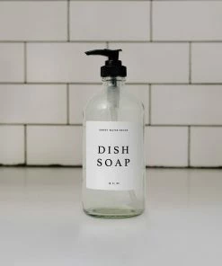 Best reviews of π₯° Sweet Water Decor SOAP DISPENSERS 16oz Clear Glass Dish Soap Dispenser - White Text Label βοΈ 6 Sweet Water Decor SOAP DISPENSERS 16oz Clear Glass Dish Soap Dispenser - White Text Label