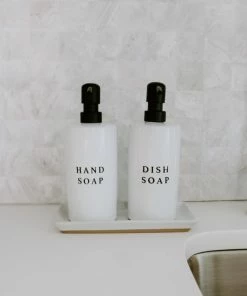 Sweet Water Decor 15oz White Stoneware Hand Soap Dispenser