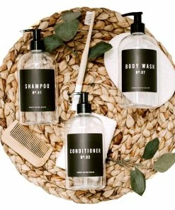 Budget π Sweet Water Decor SOAP DISPENSERS 16oz Clear Plastic Bath + Shower Dispenser Set Of 3 - Black Label π 5 Sweet Water Decor SOAP DISPENSERS 16oz Clear Plastic Bath + Shower Dispenser Set Of 3 - Black Label