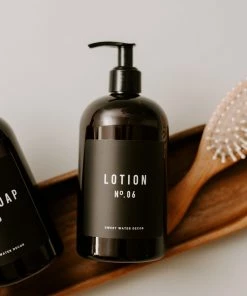 Sweet Water Decor 16oz Amber Plastic Lotion Dispenser - Black Label