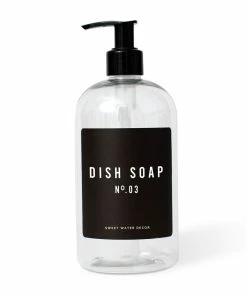Sweet Water Decor 16oz Clear Plastic Dish Soap Dispenser - Black Label SOAP DISPENSERS