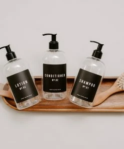 Best Sale π₯ Sweet Water Decor 16oz Clear Plastic Conditioner Dispenser - Black Label SOAP DISPENSERS π€© 5 Sweet Water Decor 16oz Clear Plastic Conditioner Dispenser - Black Label SOAP DISPENSERS